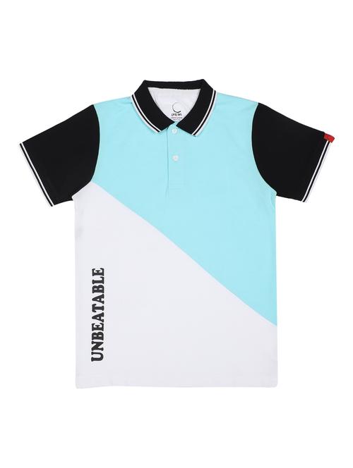 boys color blocked short sleeves polo t-shirt - 21919641 - Very Small Image - 1