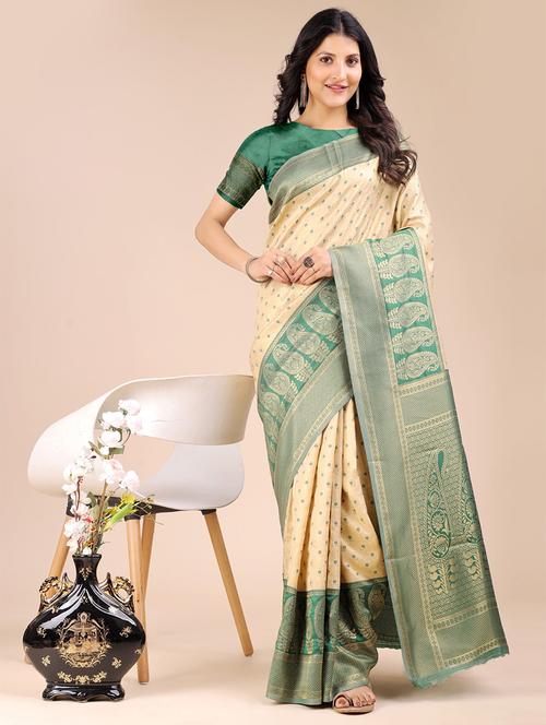 women self design bordered saree with blouse - 21920346 - Very Small Image - 1