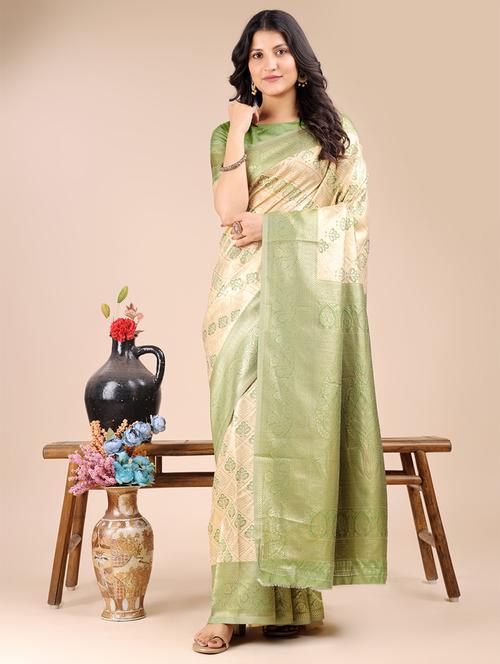 women self design bordered saree with blouse - 21920348 - Very Small Image - 1