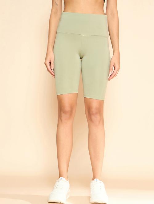 women solid high rise cycling shorts - 21920533 - Very Small Image - 1