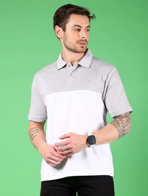men color blocked short sleeves regular fit polo t-shirt - 21921134 - Very Small Image - 1