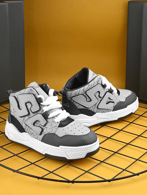 boys printed lace up high ankle sneaker - 21922371 - Very Small Image - 1