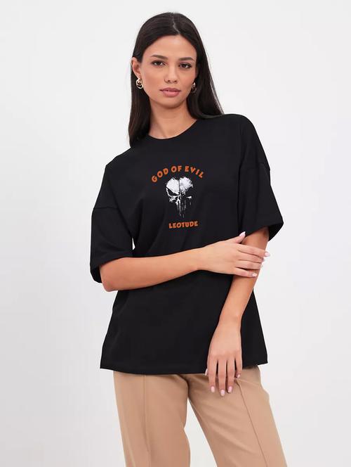 women printed short sleeves oversized t-shirt - 21922705 - Very Small Image - 1