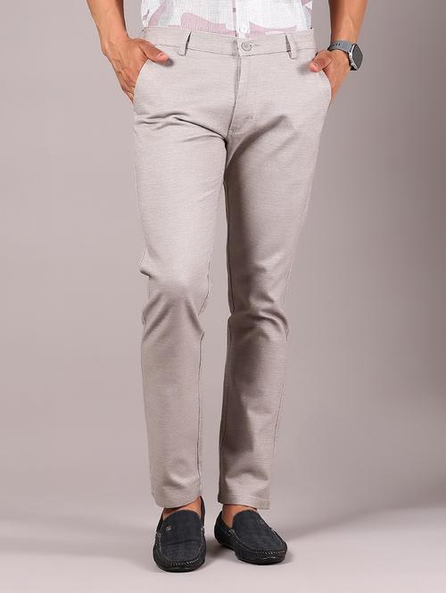 men solid mid rise regular fit chinos  - 21922862 - Very Small Image - 1