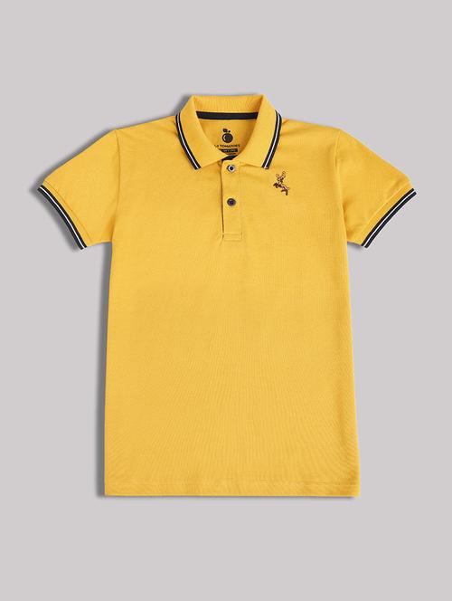 boys solid short sleeves polo t-shirt - 21923353 - Very Small Image - 1