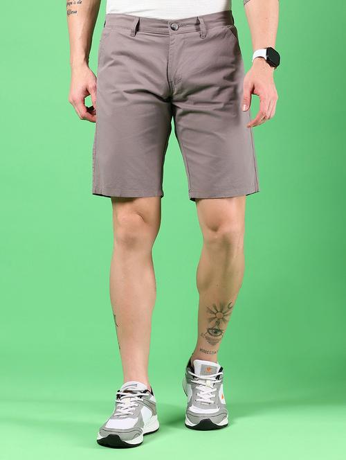 men solid mid rise regular shorts - 21923442 - Very Small Image - 1