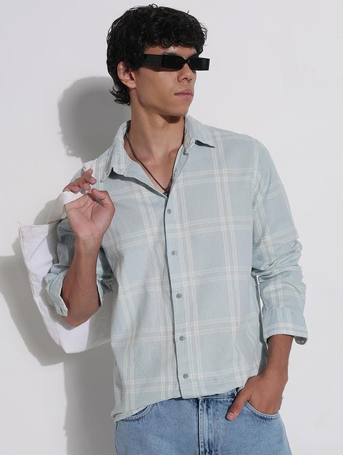 men checkered long sleeve regular fit casual shirt - 21923973 - Very Small Image - 1