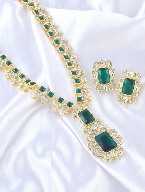 brass gold mrs ambani replica necklace set - 21924049 - Very Small Image - 1