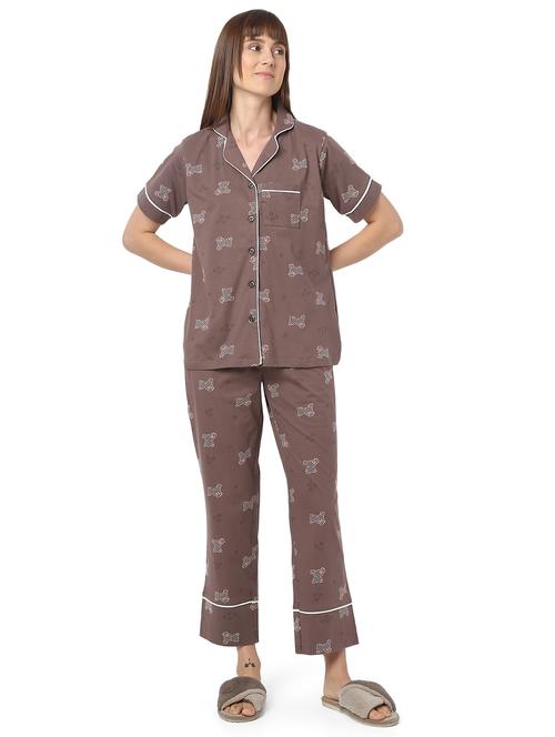 women printed nightwear pyjama set - 21924590 - Very Small Image - 1