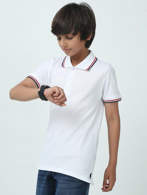 boys solid short sleeve polo t-shirt - 21924844 - Very Small Image - 1