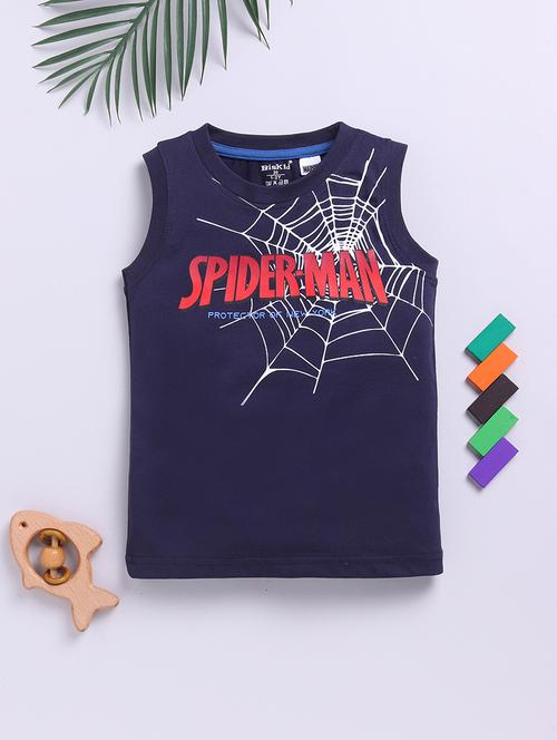 kids printed round neck sleeveless t-shirt - 21924949 - Very Small Image - 1