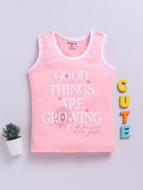 girls printed round neck sleeveless top - 21925042 - Very Small Image - 1