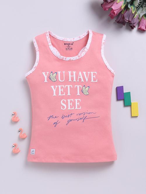 girls printed round neck sleeveless top - 21925046 - Very Small Image - 1