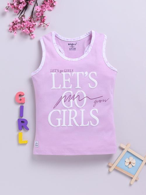 girls printed round neck sleeveless top - 21925050 - Very Small Image - 1