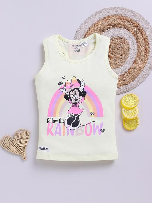 girls printed round neck sleeveless top - 21925054 - Very Small Image - 1