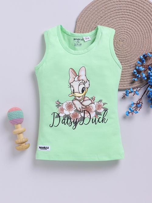 girls printed round neck sleeveless top - 21925058 - Very Small Image - 1