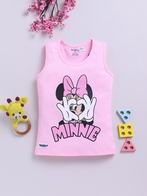 girls printed round neck sleeveless top - 21925062 - Very Small Image - 1