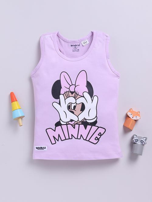 girls printed round neck sleeveless top - 21925064 - Very Small Image - 1