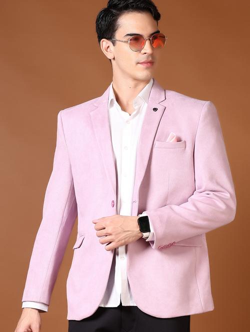 men lapel collar single breasted casual blazer - 21925136 - Very Small Image - 1