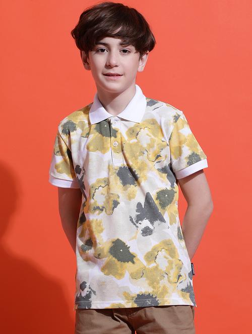 boys printed short sleeve regular fit polo t-shirt - 21925480 - Very Small Image - 1