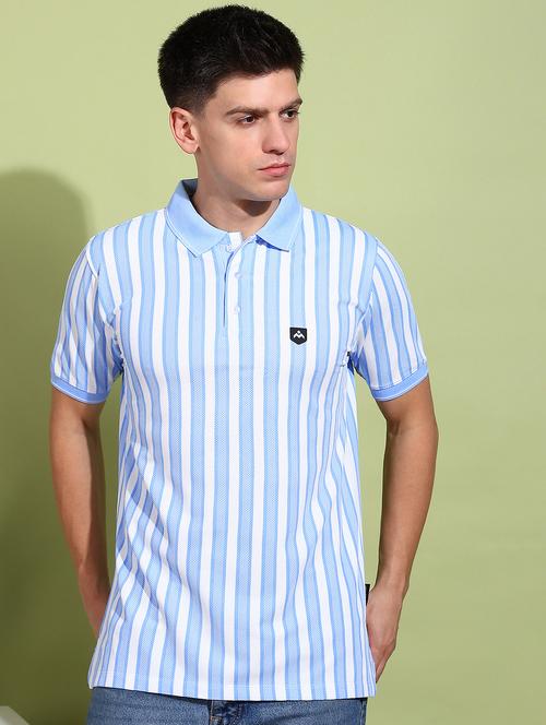 men striped short sleeve regular fit polo t-shirt - 21925547 - Very Small Image - 1