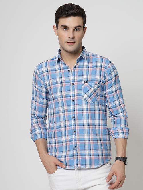 men checkered long sleeve regular fit casual shirt - 21925553 - Very Small Image - 1