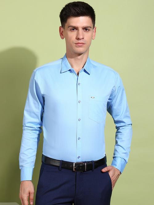 men solid long sleeve regular fit formal shirt - 21925561 - Very Small Image - 1