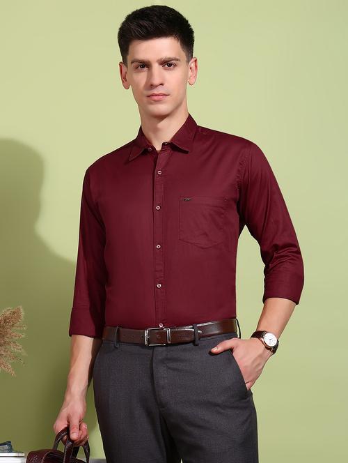men solid long sleeve regular fit formal shirt - 21925564 - Very Small Image - 1