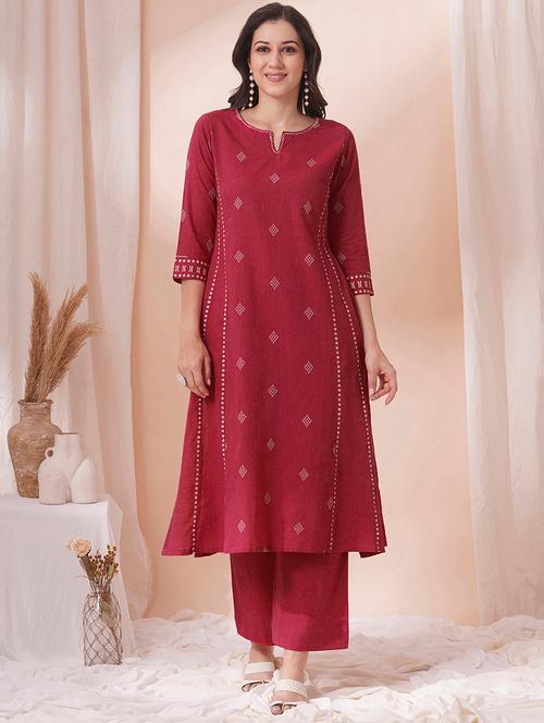 women three quarter sleeve a-line kurta - 21925753 - Very Small Image - 1