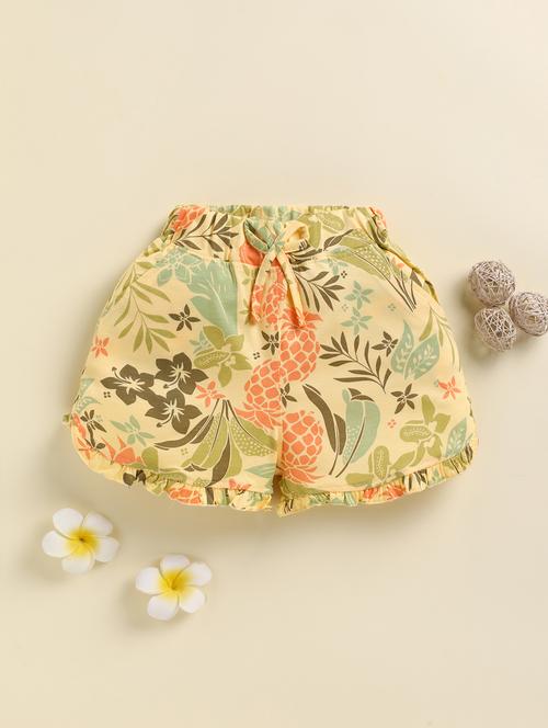 girls floral printed mid rise short - 21925858 - Very Small Image - 1