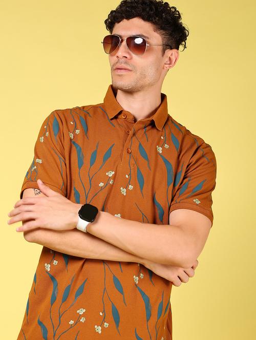 women printed short sleeve polo t-shirt - 21926187 - Very Small Image - 1