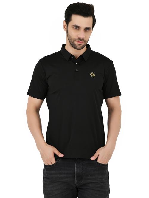 men solid short sleeves polo t-shirt - 21928003 - Very Small Image - 1