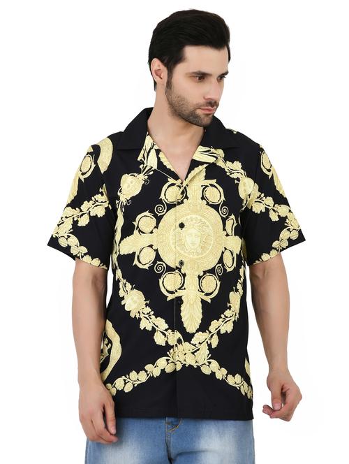 men printed collared short sleeves shirt - 21928474 - Very Small Image - 1