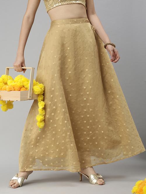 women foil printed mid rise flared skirt - 21930432 - Very Small Image - 1