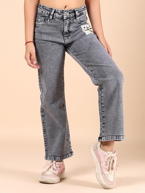 girls solid mid rise straight fit jean - 21930639 - Very Small Image - 1