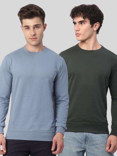 men pack of 2 solid long sleeves sweatshirt - 21930740 - Very Small Image - 1