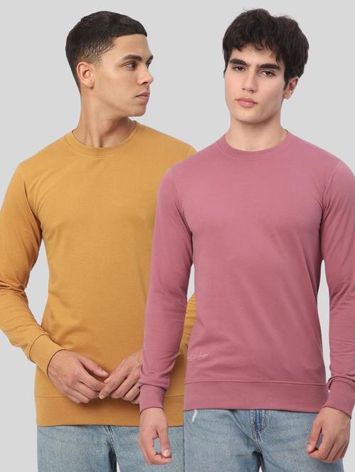 men pack of 2 solid long sleeves sweatshirt - 21930741 - Very Small Image - 1