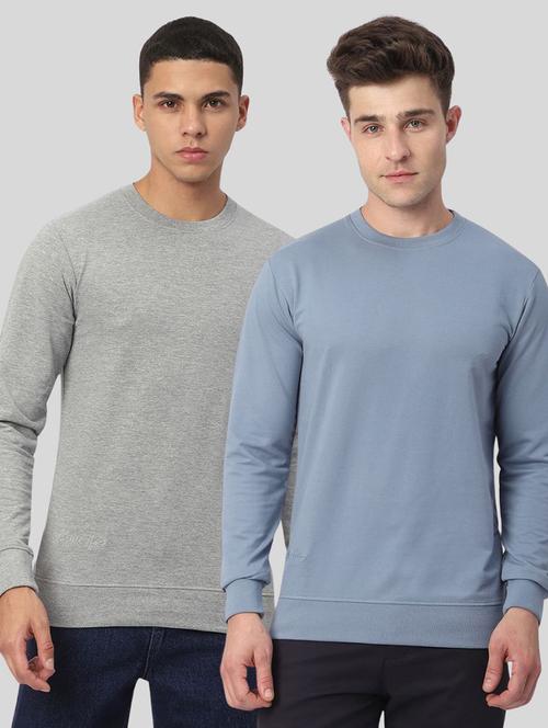 men pack of 2 solid long sleeves sweatshirt - 21930744 - Very Small Image - 1