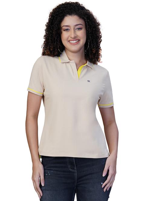 women solid short sleeves polo t-shirt - 21930768 - Very Small Image - 1