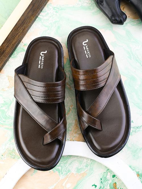 men brown one toe sandal - 21930795 - Very Small Image - 1