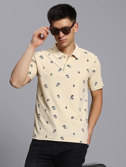 men printed short sleeve regular fit polo t-shirt - 21931030 - Very Small Image - 1
