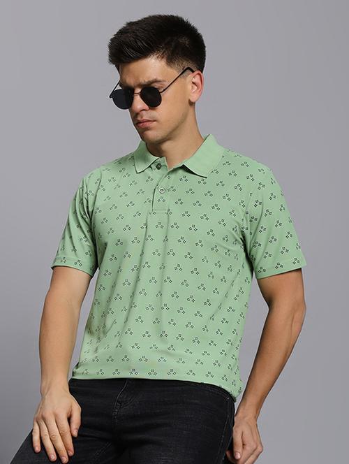 men printed short sleeve regular fit polo t-shirt - 21931031 - Very Small Image - 1