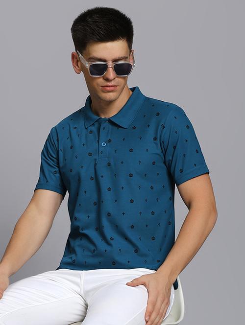 men printed short sleeve regular fit polo t-shirt - 21931034 - Very Small Image - 1