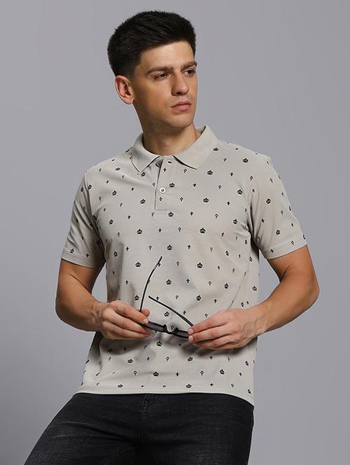 men printed short sleeve regular fit polo t-shirt - 21931035 - Very Small Image - 1