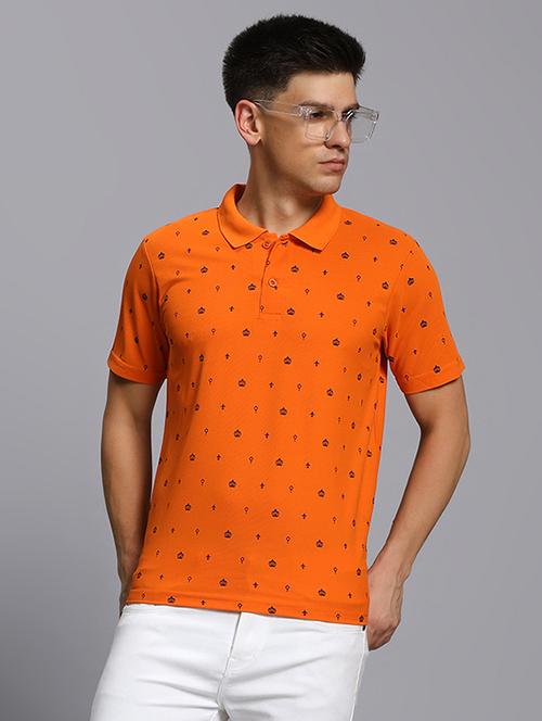 men printed short sleeve regular fit polo t-shirt - 21931036 - Very Small Image - 1