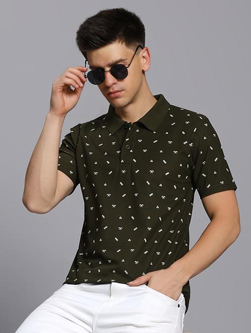 men printed short sleeve regular fit polo t-shirt - 21931038 - Very Small Image - 1