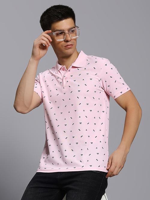 men printed short sleeve regular fit polo t-shirt - 21931039 - Very Small Image - 1