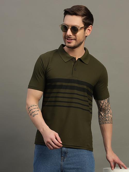 men striped short sleeve regular fit polo t-shirt - 21931043 - Very Small Image - 1