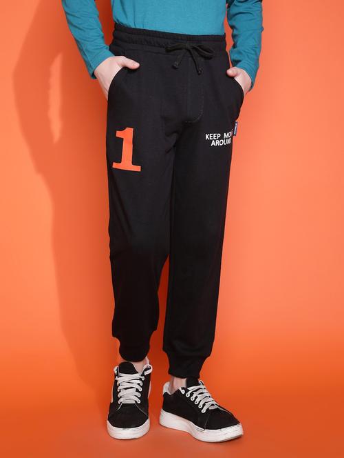 boys typographic mid rise winterwear jogger - 21931068 - Very Small Image - 1
