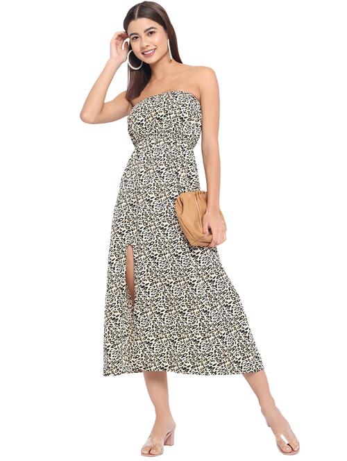 women white animal print a-line tube dress - 21931407 - Very Small Image - 1